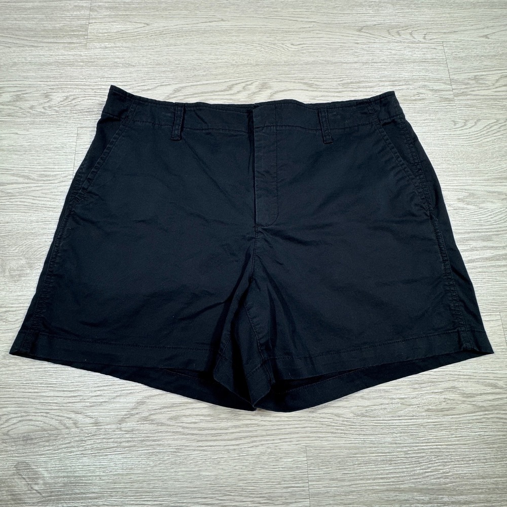 Gap Womens Downtown‎ Khaki Shorts Black 14 Stretch Casual Chino Summer